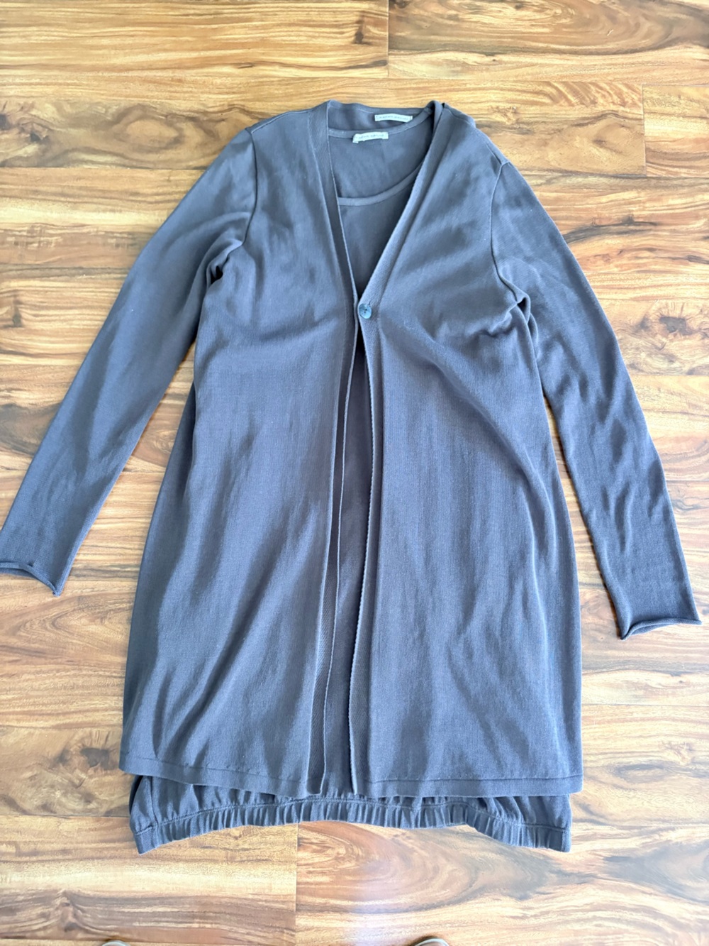 Sarah Pacini Italy Women’s 3/4 Sleeve Elastic Hem Dress & Long Cardigan Set S